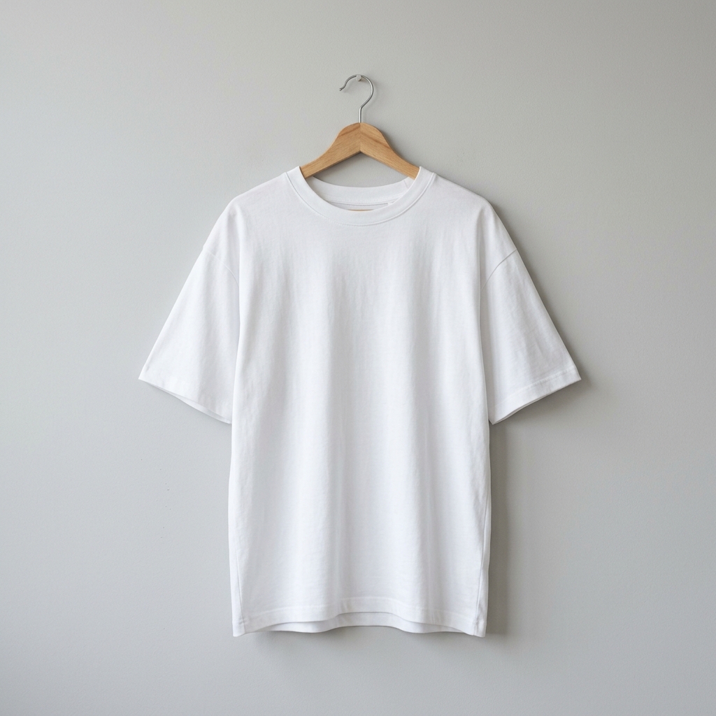 Oversized Fit Beyaz Tişört - 1